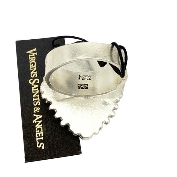 VIRGINS SAINTS & ANGELS VSA Petite Oval Cloister Fatima Ring in Silver 6 - Picture 5 of 6